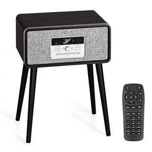 Auna Platine Vinyle Bluetooth, Tourne Disque DAB+, FM, CD, MP3 & USB Avec Haut-Parleur, Lecteur Audio 33 Tours, Cha&icirc;ne HiFi, T&eacute;l&eacute;commande, Style Vintage (Electronic-Star-FR, neuf)