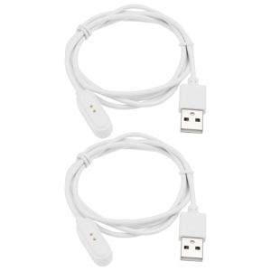 VGOL Lot de 2 Câbles de Chargement USB pour Montre Connectée Pièce de Rechange Câble de Chargeur USB Magnétique Chargeur de Montre Connectée Compatible avec Oppo Watch Free OWW206 (Blanc) (VGOL, neuf)