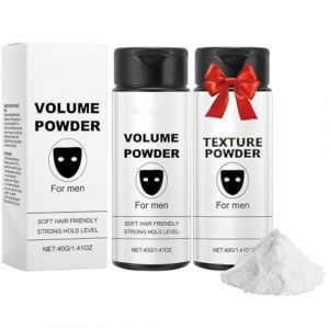 Poudre Texture,Poudre Coiffante Homme,Poudre Coiffante,Effet Mat Et Volume Maximisé Poudre Texturisante,Poudre Pour Cheveux Effet Matte Poudre Coiffante Pour Une Stabilité (40g, 2pc) (Waleik, neuf)