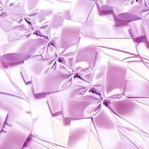 Lot de 100 nœuds d'antenne de voiture - En ruban de satin fait à la main - Décoration de voiture - Pour mariage, fête, anniversaire, emballage cadeau - Violet (Ruiyifeng, neuf)