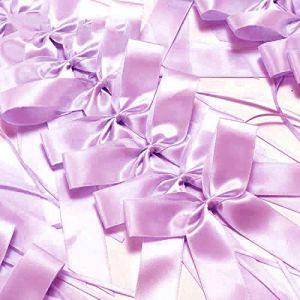 Lot de 100 nœuds pour antenne de voiture, faits à la main, en satin, décoratifs, pour mariage, fête, anniversaire, emballage cadeau, violet (Ruiyifeng, neuf)