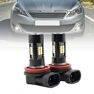 NSLUMO Ampoules antibrouillard, H8 H11 Ampoule LED pour Peug.eot 206+ 207 307 308 5008, Citr.oen C4 C5 H11 LED Antibrouillard 2x Xénon Blanc Canbus Ampoules antibrouillard H8 Ampoule LED (Nslumo Autolight, neuf)