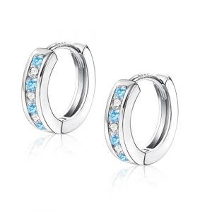 ASH'S CHOICE Boucles d' oreilles Femme, Cr&eacute;oles &eacute;paisses et Larges en Or 14 Carats, Boucles d'oreilles Femme Argent Cr&eacute;oles &agrave; Paillettes Avec &eacute;toiles en Zircon, Bouche Papillon, pour Dames et Filles (Ash's Choice, neuf)