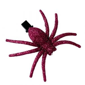 YROHGKPN Barrettes &agrave; cheveux scintillantes en forme d'araign&eacute;e en plastique l&eacute;ger pour costumes, tous les jours, noir scintillant, araign&eacute;e (DawenYIsheng, neuf)