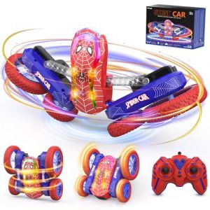 Mieryd Voiture T&eacute;l&eacute;command&eacute;e Spider Cascade, 360&deg;Rotation RC Camion Car Radiocommandee avec Spectacle de Lumi&egrave;re Jouet Enfant Gar&ccedil;on Fille 6 7 8 9 10 11 12 Ans Cadeau Anniversaire Noel Jeux Ext&eacute;rieur (Suijun-uk, neuf)