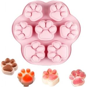 Moules en silicone en forme patte chat Moule à gâteau patte chat Moule en silicone de patte de chat Convient pour faire du pudding, du gâteau, du chocolat, des glaçons, du savon, du fondant, etc. (XIONGXIAOZHI, neuf)