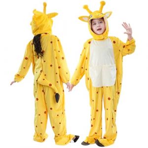 COOKY.D Costume Animal &agrave; Capuche Zipp&eacute;e Grenouill&egrave;re Combinaison Unisexe Enfants D&eacute;guisement F&ecirc;te Halloween Tenue F&ecirc;te Cosplay Cartoon,Girafe 5-6 ans (MICHLEY INTERNATIONAL, neuf)