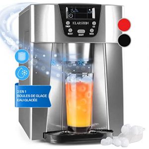 Klarstein Machine a Glacons pour la Maison, Capacité de 2L, Fabrique Rapidement Jusqu'à 12kg de Glacons, Alarmes de Sécurité, Machine à Glaçons de Comptoir, Ice Maker, Distributeur Eau Froide (Klarstein France, neuf)