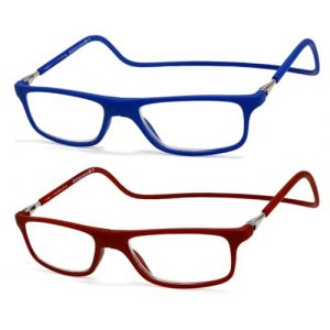 NEW VISION Lunettes 2 pack, Lunettes Loupe, Lunettes De Lecture Magn&eacute;tique, Longueur R&eacute;Glable Lunette De Lecture Homme Femme, NV2904 (C7+C8, 1.5, x) (New Vision Milano, neuf)