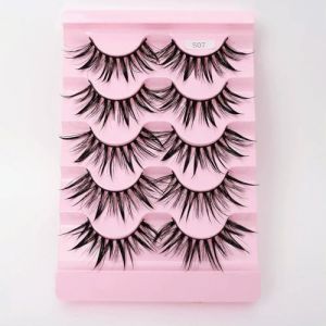 Lot de 5 paires de faux cils naturels 3D - Effet mouill&eacute; - Pour cosplay (wangyanhuavdvvdv, neuf)