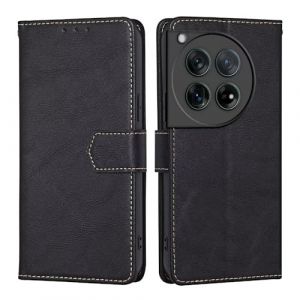 RankOne Coque pour OnePlus 12R / OnePlus Ace 3 (6.78" inches), Coque Etui Protection Housse Premium en Cuir PU - Le Noir (Rankone, neuf)