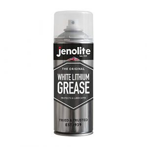 JENOLITE Graisse mécanique au lithium blanche très résistante | 400 ml | Spray lubrifiant pour voitures, charnières, treuil | Lubrifiant métal sur métal | Ne goutte pas | Graisse en spray (JENOLITE, neuf)