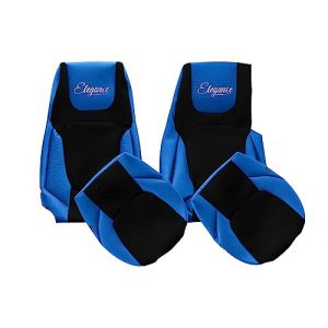F-CORE Housses de Siege Camion compatibilit&eacute; pour DAF XG+ XG XF NG 10.21- Conducteir Pliable Passager sans Table Bleu (F-CORE, neuf)
