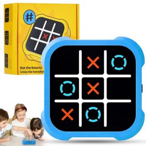 Tic Tac Toe Bolt Game, Jeu De Tic Tac Toe Électronique, Console de Jeu de Voyage Portable, Jeux De Société Fidget Toys, Jouets de Jeu de Puzzle D'échecs Portables pour Enfant et Adultes.(Jaune) (yuchu, neuf)