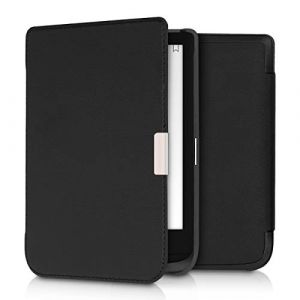 kwmobile &Eacute;tui Compatible avec Pocketbook Touch Lux 4/5/Touch HD 3/Color (2020)/ Vivlio Lux 5 Coque - &Eacute;tui &agrave; Rabat magn&eacute;tique Tablette eReader Similicuir - Noir (SX-Commerce, neuf)