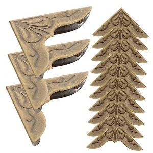 Housoutil Lot de 30 Prot&egrave;ge-Coins De Livres en M&eacute;tal Vintage, Protections d'angle Solide, Couvre-Bords D&eacute;coratifs pour Album Photo, Scrapbooking, Carnet 1mm (Entertainment First, neuf)