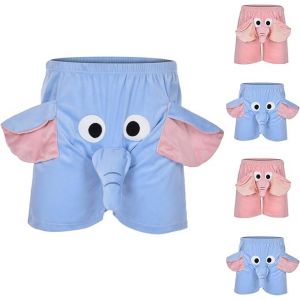 G&eacute;n&eacute;rique Homme Dr&ocirc;le Elephant Shorts Calecon Hommes Drole, Slip Elephant Shorts Boxer Calecon Drole Homme Short Nouveaut&eacute; sous-V&ecirc;tements Dr&ocirc;le &Eacute;l&eacute;phant Short Ample Boxer (001 Bleu, M) (tuyekeji, neuf)