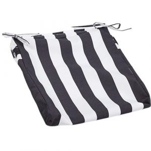 JORTUIO Housse de Coussin de Chaise Imperméable 40x40 50x50 45x45 cm, Housses de Coussin de Siège de Jardin,Amovibles, pour Intérieur et Extérieur, Terrasse Meubles(Black Stripe,47x40x8 cm) (Danansentt Shop, neuf)