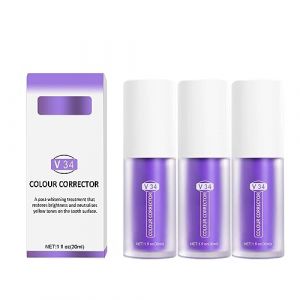 V34 Violet Dentifrice Blanchissant Les Dents - Serums - Correcteur De Couleur &Eacute;limination Des Taches De Dents - Booster De Blanchiment Des Dents Annule Les Taches (JnU, neuf)