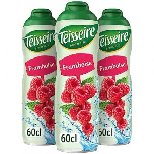Teisseire Sirop de Framboise pour Boisson Rafraîchissante, Cocktails, Bidon Recyclable 3x60cl (B.L.K, neuf)