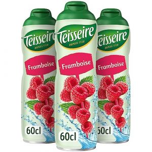 Teisseire Sirop de Framboise pour Boisson Rafraîchissante, Cocktails, Bidon Recyclable 3x60cl (THE SIROP SHOP, neuf)