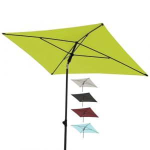 derby Parasol de balcon 180x120cm en couleur vert pomme I Parasol rectangulaire pour balcon & terrasse I Parasol de balcon avec coulisse pour ouvrir I Réglable en hauteur I Parasol de jardin basculant (Knirps/doppler Official Store, neuf)