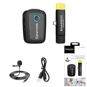 Saramonic Système de Microphone Cravate sans Fil Ultra-Compact 2,4 GHz Blink500 B5 Plug & Play USB-C récepteur pour appareils Android, EU-Blink500-B5 (COCOGEAR-EU, neuf)
