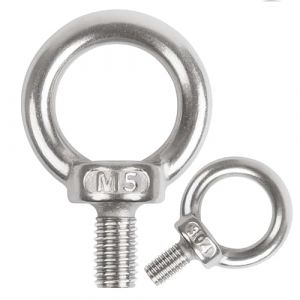 huruirui 10pcs Anneau de Levage M5 Boulon à Oeil Acier Inoxydable 304 A2-70 Anneau a Visser Piton à Oeil Filetage Mâle pour Fixation, Suspension Intérieur et Extérieur (huruirui, neuf)
