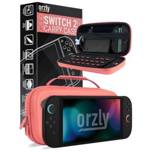 Orzly Étui de Transport pour Console Nintendo Switch 2 (2025), étui Rigide avec Rangement Intelligent pour Accessoires et 20 Poches pour Jeux, édition Coffret Cadeau (Syntiga Europe - FR, neuf)