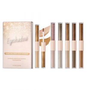 Set de Fard &agrave; Paupi&egrave;res Liquide | 6 Pi&egrave;ces Longue Tenue R&eacute;sistant &Agrave; L'Eau Double Embout,Maquillage des Yeux pour Femmes - Pour Quotidien Voyage Rencontres F&ecirc;te Travail Mariage D&eacute;butants (JiHuaShangMao, neuf)