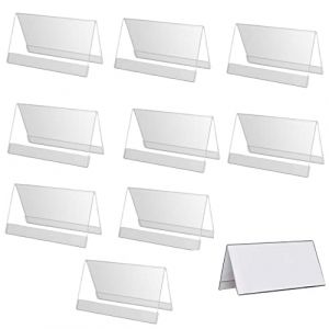 10 Pièces Porte,Étiquette Transparent,Acrylique Signe d'Affichage, Mini Porte Etiquette, Plastique Transparent,pour étiquettes de Prix pour Supermarché Magasin de Détail Magasin de Détail (9*6cm) (xuhuastore, neuf)