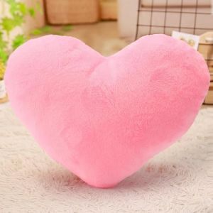 TNSLAND Coussin en forme de c&oelig;ur moelleux en forme de c&oelig;ur - Coussin d&eacute;coratif pour chambre d'enfant - Coussin mignon pour salon et canap&eacute; - 20 cm - Rose (dongguanshiqinciqingwangluokejiyouxiangongsi, neuf)