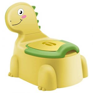 Pot Bebe Toilette Enfant pour Garcon B&eacute;b&eacute; Petit WC Toilettes Fauteuil Apprentissage Proprete Enfants Fille Pipi Chambre Pots Siege Dapprentissage Animaux Dino Chaise Couvercle Antiderapant Jaune (BUY More, neuf)