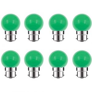 ZFQ Lot de 8 Ampoule LED Couleur B22 2W équivalente 20W AC 220V-240V B22 Baïonnette Ampoules Guirlande LED Ampoules Multicolore pour Maison Bar Fête Décoration d'ambiance, Vert (ZFQ, neuf)