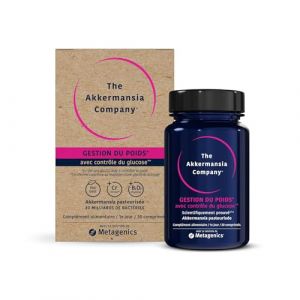 The Akkermansia Company Gestion du poids - Probiotiques, Vitamine D, B1 et B2 - Pour am&eacute;liorer l'&eacute;quilibre de la flore intestinale - 30 comprim&eacute;s (Metagenics EMEA, neuf)