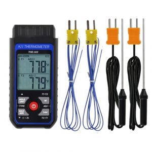 Thermomètre à Thermocouple Numérique de Type K/J avec Thermocouple de Type 4 K, CVC avec Alarme et Compensation d'Ajustement, Thermomètre -200°C to 1372°C Plage de Mesure (GainExpress, neuf)