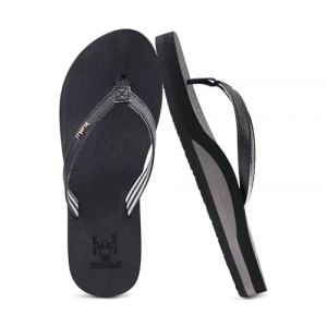 KuaiLu Tongs Femme Tissu été Flip Flops Plage et Piscine Adulte Soutien Voute Plantaire Tongue Sandales Cuir Orthopedique Yoga Mousse Antidérapantes Semelles Douche Claquette Noir 40 (KUAILU-XYL, neuf)