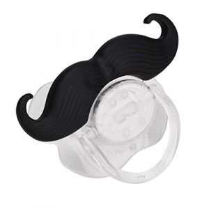 Sucette Drôle de Bébé, Sucette de Moustache Embrassable Mignonne Sucette de Moustache Sucette de Barbe de Lèvres Mignonnes Matériel de Silicone de Qualité Alimentaire Respectueux de (Pactrae, neuf)