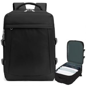 Yankony Sac a Dos Voyage Cabine Avion 55x40x20 pour Tui Airways Bagages Cabine avec Pochette Antivol Sac de Voyage Femme R&eacute;sistant &agrave; l'eau Valise Bag Main 44 L Sac &agrave; Dos pour Ordinateur Portable (Yankee-EU, neuf)