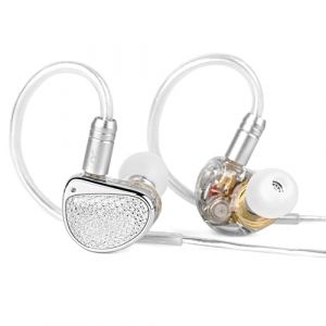 Kinboofi TFZ STA-K Écouteurs intra-auriculaires filaires, stéréo HiFi, écouteurs IEM hybrides à double pilote, son cristallin IEM avec câble détachable à 2 broches pour musiciens (pas de microphone (NEX audio eu, neuf)