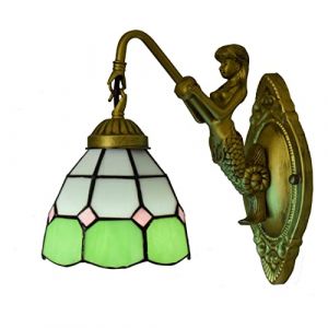 GAUUA Applique Murale d'art Tiffany avec Vitrail De 8 Pouces Applique Murale R&eacute;tro pour Salon Salle &Agrave; Manger Balcon Couloir All&eacute;e Chambre Nuit Applique Murale (abingbingshop, neuf)