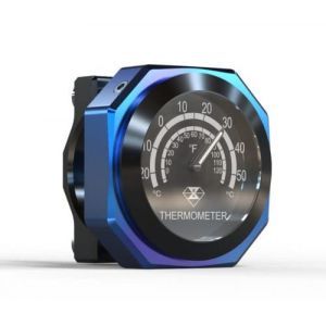 Jauge de thermom&egrave;tre de guidon de moto, Baceyong jauge de temp&eacute;rature en alliage lumineux &eacute;tanche, Compatible avec Yamaha Kawasaki Suzuki Honda, pointeur fluorescent visible la nuit thermom&egrave;tre (Baceyong, neuf)