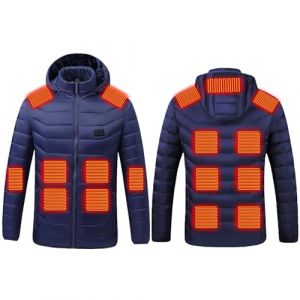 Susenstone Veste Chauffante USB Hommes Femmes Doudoune Manteau Chauffant &Eacute;lectrique Hiver Chaud Lavable avec 3 Niveaux de Chauffage et 21 Zones Chauffage pour Ski P&ecirc;che Randonn&eacute;e Plein Air Blouson (⭐⭐⭐⭐⭐Susenstone, neuf)