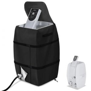 Housse de Spa, Housse de Chauffage, Housse de Spa imperméable, Housse de Spa Ajustable et Pliable avec Cordon et Boucle, Housse de Pompe de Spa Portable avec Courroie de poignée Noir (ENSHIIEUNIUB, neuf)