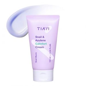 TIA'M Snail & Azulene Calmfort Crème pour le visage 100 ml – Crème apaisante pour le visage à la bave d'escargot et à l'azulène pour les peaux sensibles, hydratante et fortifiante (chicandglow-de, neuf)