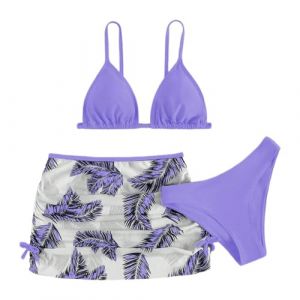 Maillot Adolescente Maillot De Bain Deux Pièces Maillot De Bain Ronde Maillot De Bain 14 Ans Maillot De Bain Maillots Deux Pièces Ensemble 3 Pièces Maillot De Bain Maillot (PINTUTU SEXY, neuf)