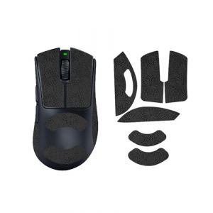 yystao Bande antid&eacute;rapante pour souris compatible avec Razer DeathAdder V4 Pro, autocollant de souris antid&eacute;rapant pour Razer DeathAdder V4 Pro, style imprim&eacute; (noir) (shunguo, neuf)