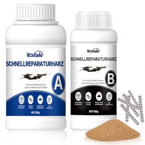 NoxGule 300g Kit R&eacute;paration Fissure Chape, Mortier &eacute;poxy, Resine Fissure Beton, 200g Sable Quartz, 30 Pinces &agrave; Mortier | pour R&eacute;sine Restauration, R&eacute;paration de Fissures (zhenyingkeji, neuf)
