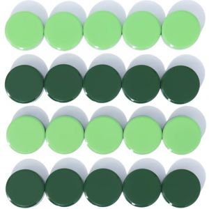 DUJEQM Aimant Puissant, Lot de 20 Vert Aimant Frigo Rond - Mini Aimants Tableau Magnétique | Magnet Frigo Décoratifs | Petit Aimant Tableau Blanc Aiment pour Tableau Blanc, Bureau, École, Calendrier (loudishi louxingqu jiechuangmaoyi youxiangong si, neuf)