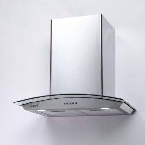 HOTTE DECORATIVE MURALE 60 CM - VERRE ET INOX - 559 m3-200W - 60dB (BELDEKO, neuf)